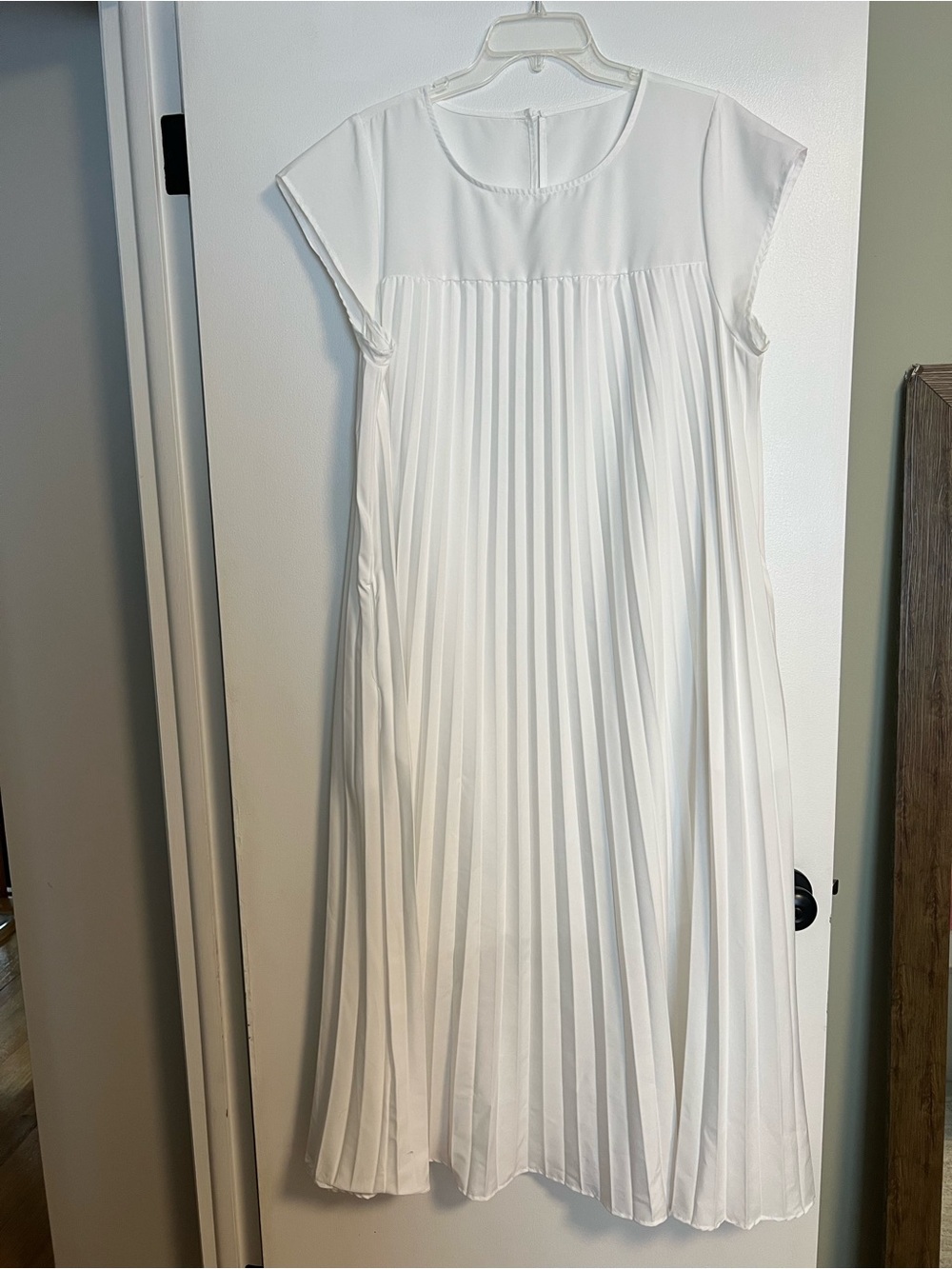 White Pleated Dress